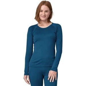 Patagonia Capilene 3 Midweight Baselayer Top Womens M Blue/Teal New Long Sleeve